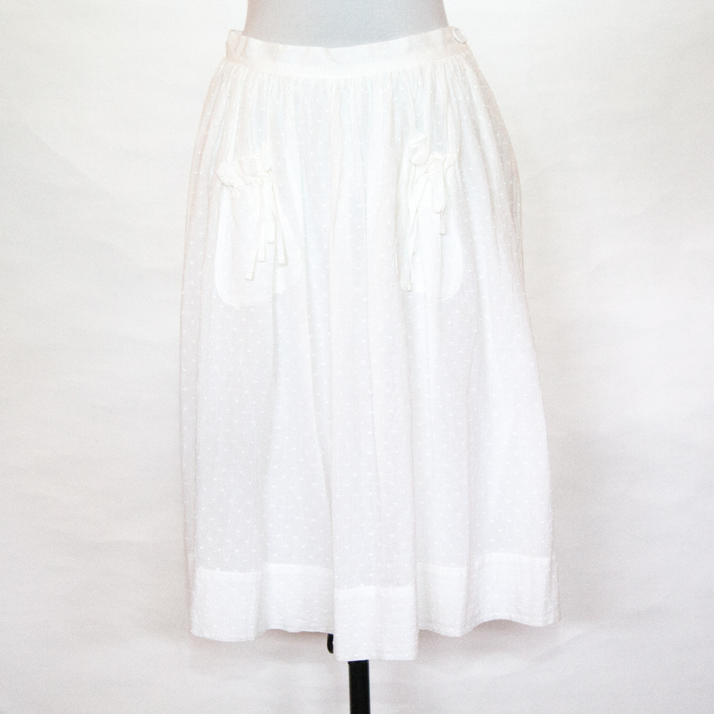 Banana Republic Full  White Ribbon Pocket Skirt